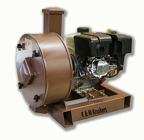 Rock Crusher Gas Powered 6.5Hp-Gold Ore-14 Drum 3" Infeed-Rockwell #58 Hammers-100-200 Mesh-Quartz-Caliche-Hardest Chain