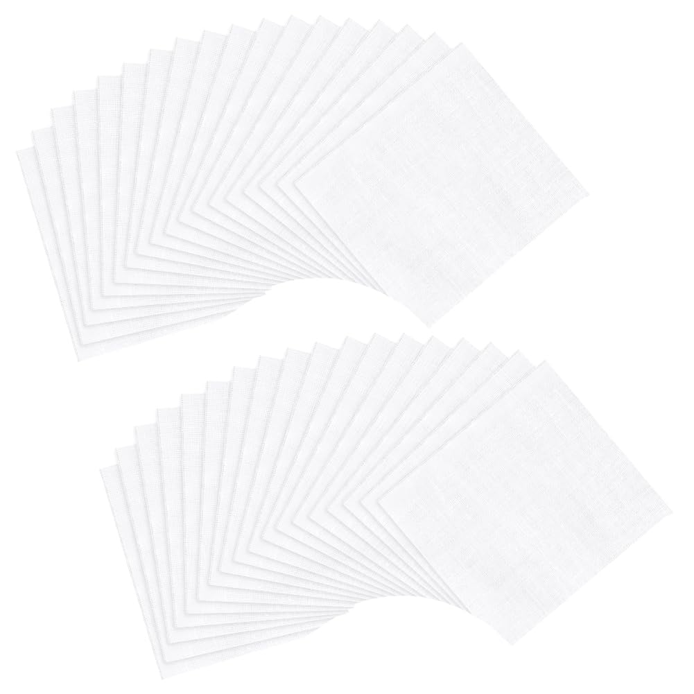 NBEADS 100 Pcs 100% Cotton White Fabric