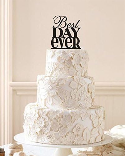 Personalized Wedding Cake Topper, Rustic Wedding Cake Topper, Best Day Ever Cake Topper, Wedding Cake Decor, Party Gift.