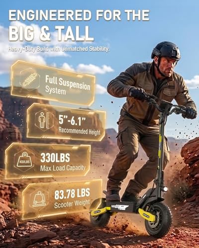 Electric Scooter for Adults, 1200W/2400 Motor Fast E Scooter, 11″ Off-Road Tires, Up to 30/40 MPH Top Speed & 20/45 Miles Long Range, Dual Brake, Foldable