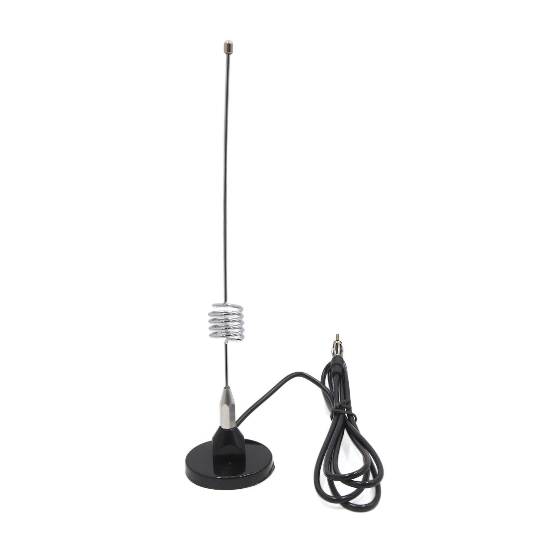 sourcing map Universal Magnetic Base Car Rear Trunk Mounting AM FM Radio Signal Antenna Aerial, Black,Silver Tone, 36 x 10.5 x 7.5 cm