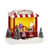 innodept12 Animated Christmas Village Gift Shop, Winter Snow Village Store with Pre-lit Musical and LED Light Indoor Decoration & Xmas