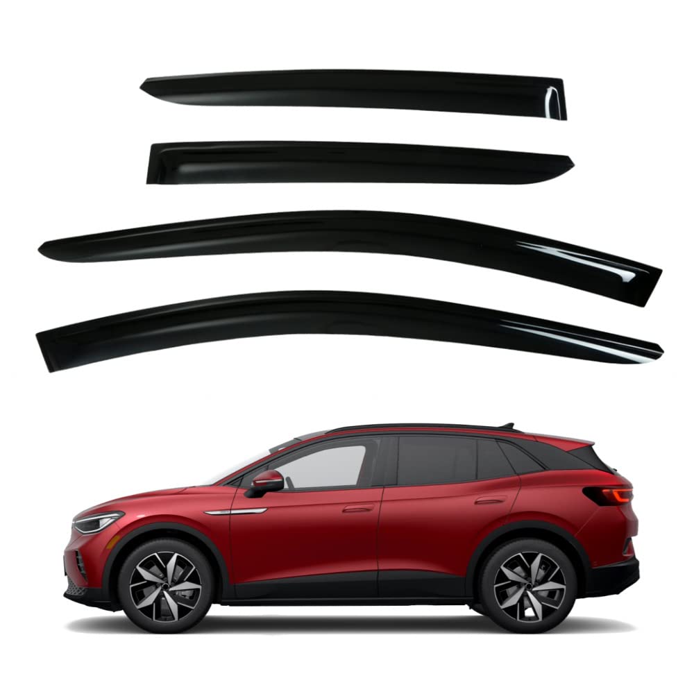 AUTORIFIC Tape-On Rain Guards Side Window Deflector Vent Window Visors,Extra Durable 4-Piece Set for 2021 Volkswagen VW ID.4 2022 2023