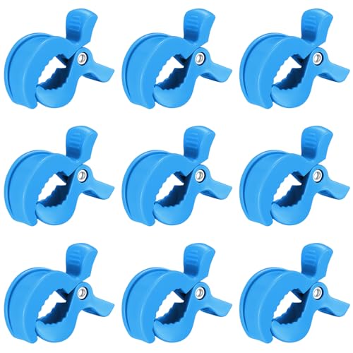9 Piezas Pinzas Universales para Cochecito, Clips Ganchos de Cochecito Plastico, Clip de Mantas, Pinzas de Cochecito Carrito Bebe para Fijar Muselinas Juguetes Mantas Bolsas Cochecito