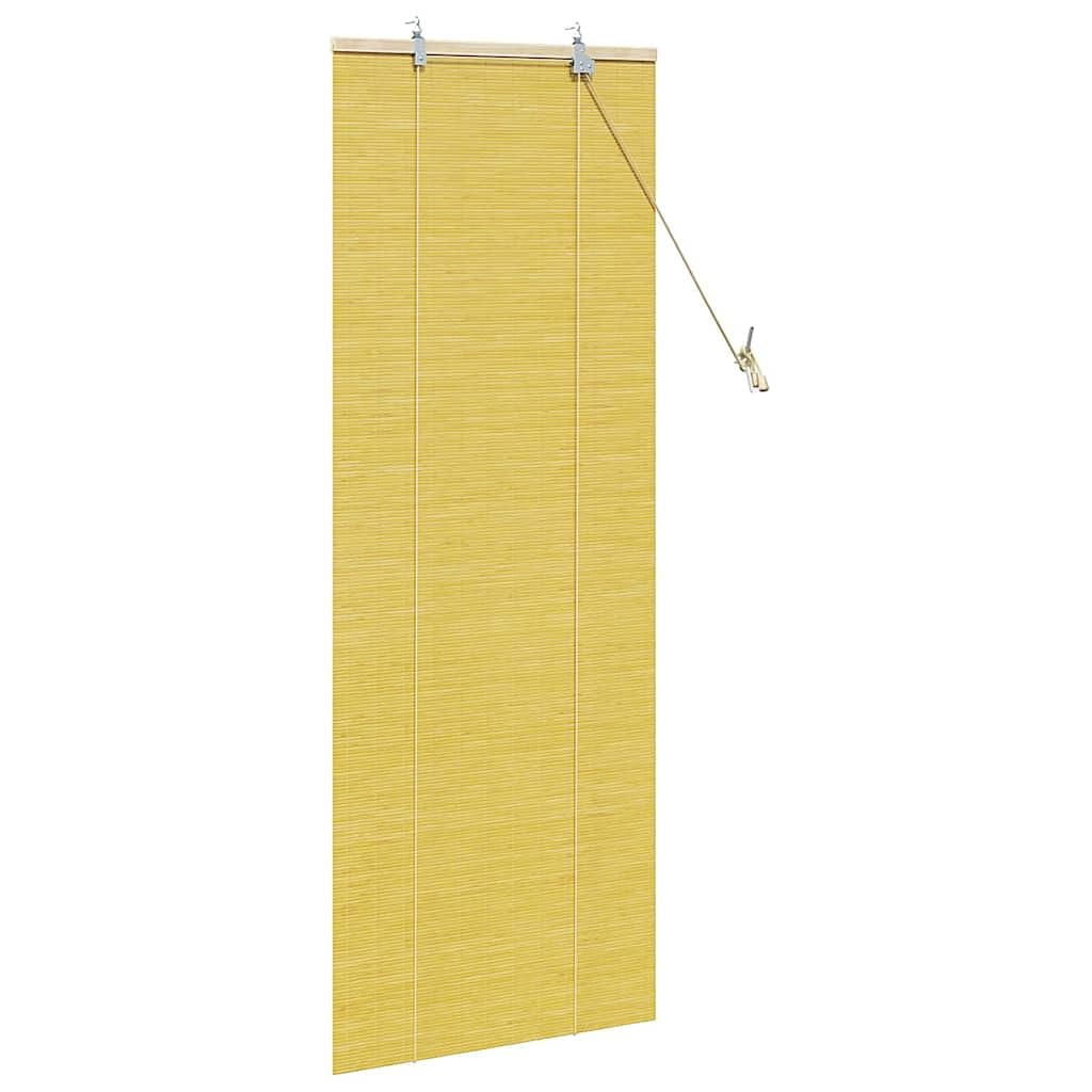 Żółta roleta bambusowa 60 x 160 cm