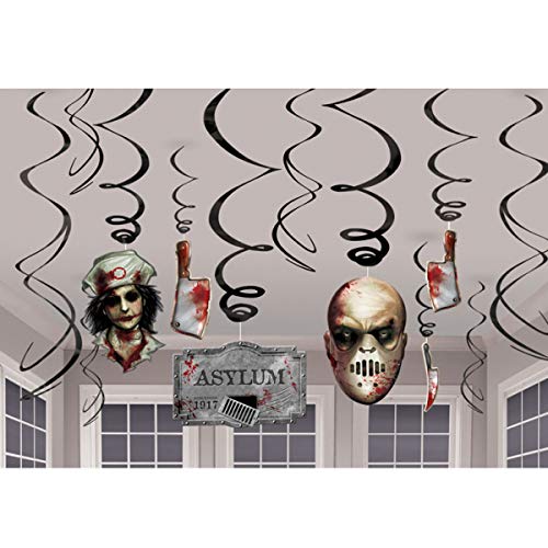 Preisvergleich Produktbild Wirbel-Deckenhänger "Horror Anstalt" 17,7 cm 12-tlg.