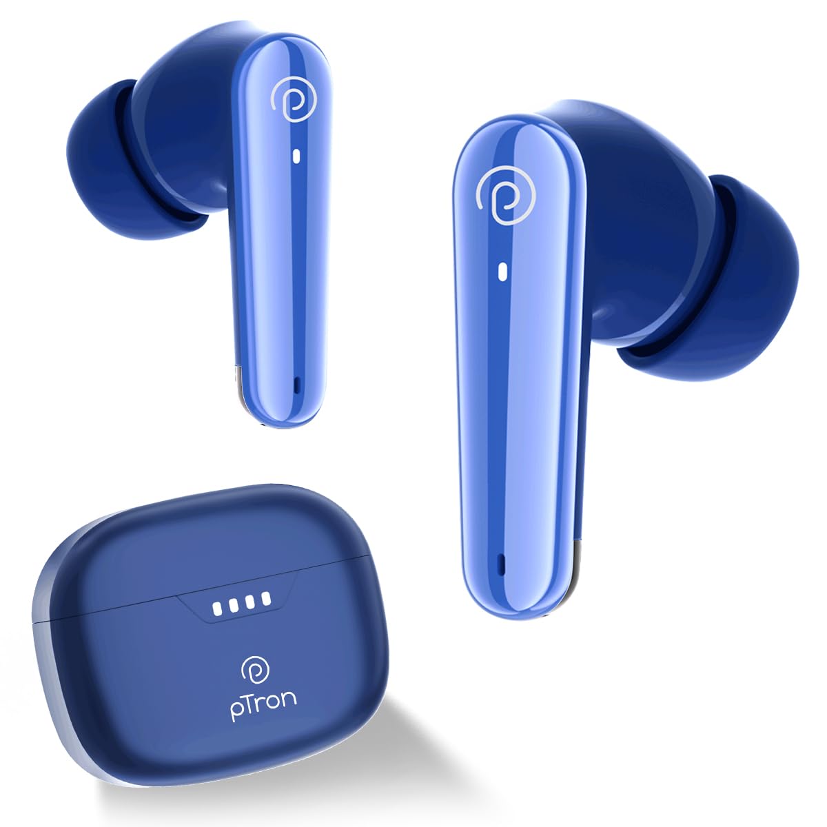 pTron Bassbuds Spark in-Ear TWS Earbuds with Stereo Sound, 40Hrs Playtime, Stereo Calls, Bluetooth V5.3 Headphones with Quick Pairing, Touch Control, Voice Assistant, Type C Charging & IPX5 (Blue) — Amazon image 16