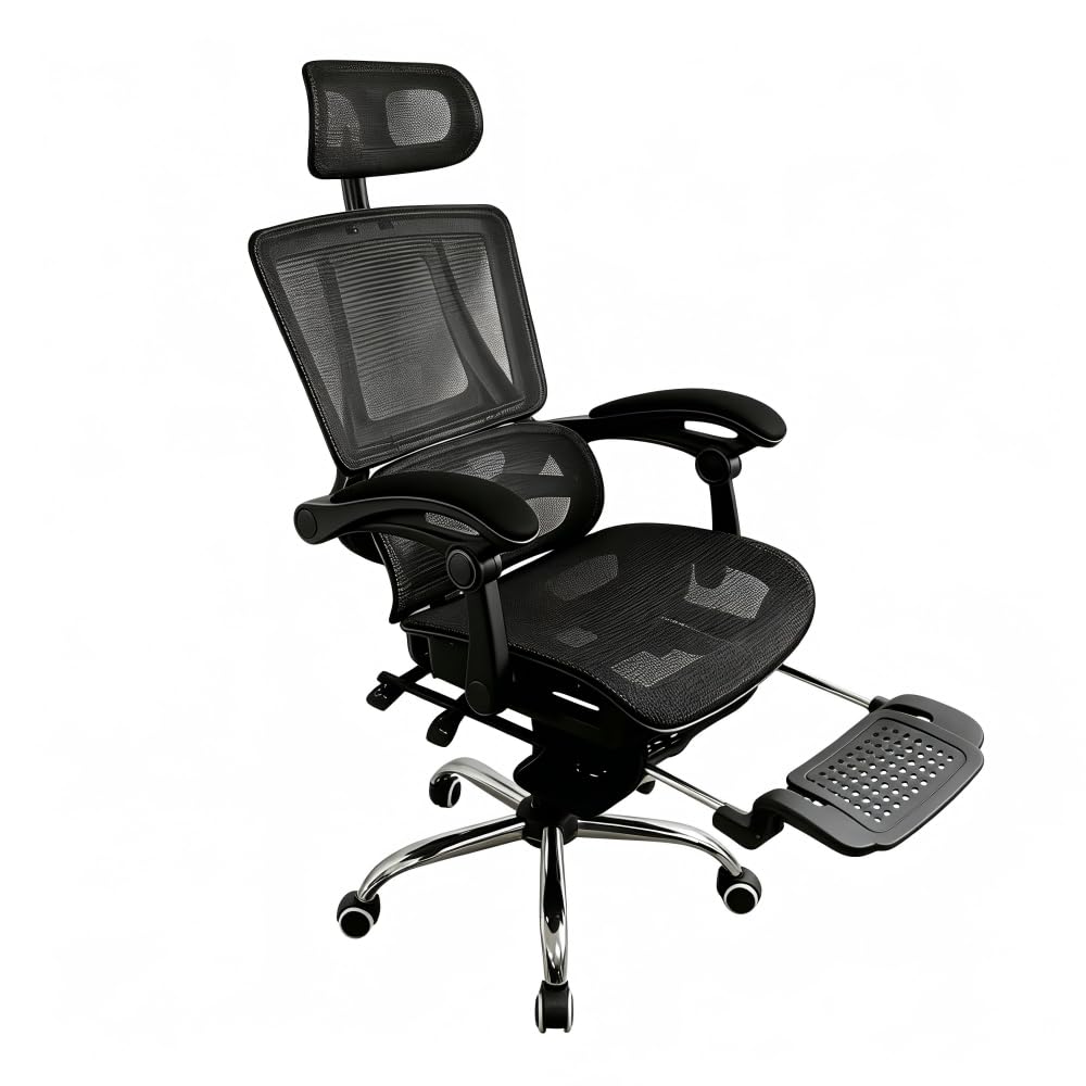 Future Warrior Ergonomischer Bürostuhl, Lendenwirbelstütze, höhenverstellbarer Chefsessel, Drehstuhl, Netzstuhl