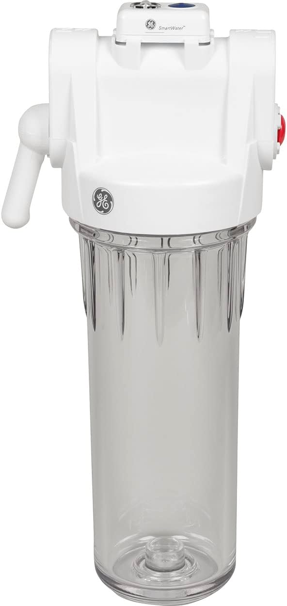 GE GXWH20T Whole House Water Filtration System | Reduce Sediment, Rust & More | Install Kit & Accessories Included | Filter Not Included | Replace Filter (FXWTC, FXUSC, FXWPC, FXWSC) Every 3 Months