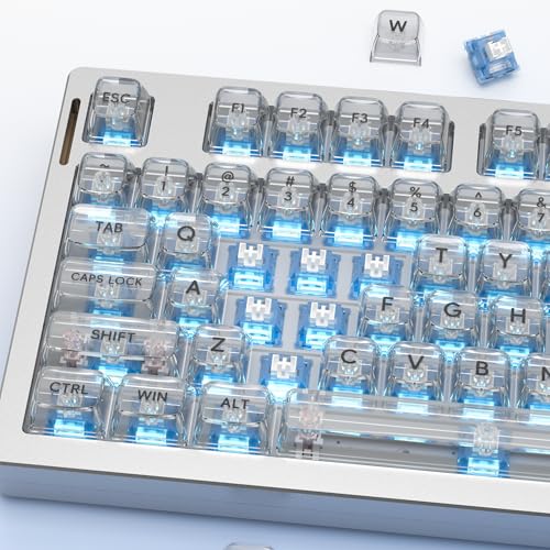 Image of Outemu 20 Pcs Keyboard Clickers for 3D Prints,Clicky Ice Blue Switches | Hot-swap Pre-Lubred 3-Pin Switches,Office,MX Style Crisp Click Sound for Mechanical Gaming Keyboards & 3D Printed Fidgets