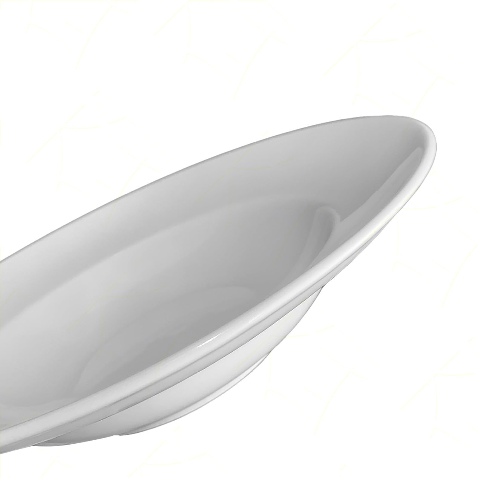 Sicignano | Plato hondo redondo 27 cm porcelana lisa blanca pasta Bowl para primeros platos, resistente, lavable en lavavajillas, apto para microondas, fabricado en Italia