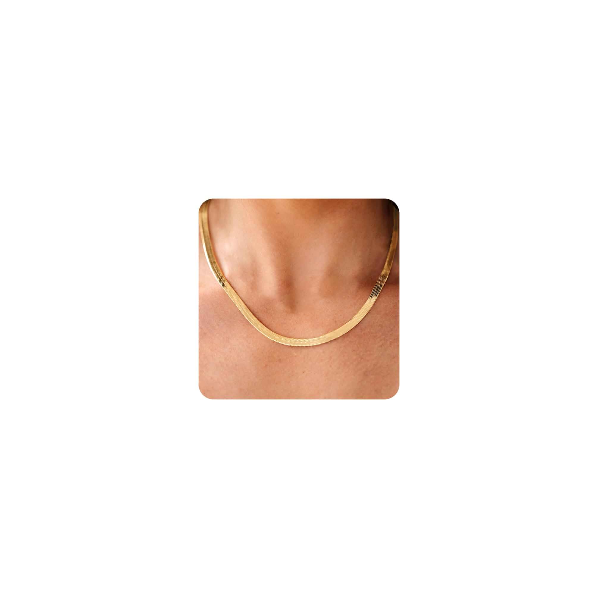 CHESKY Gold Necklace for Women 14K Plated/S925 sterling silver Snake ChainDainty Gold Necklace,Thin Chunky Chain,Simple Choker Necklaces for Women,Non tarnish Trendy Jewelry, Gifts for Women
