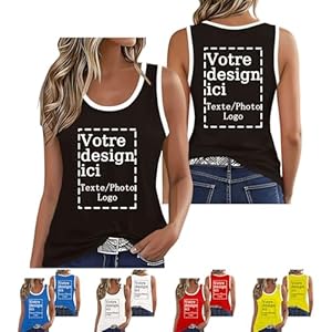 Débardeur Personnalisable Femme Sport Tank Top Col Rond