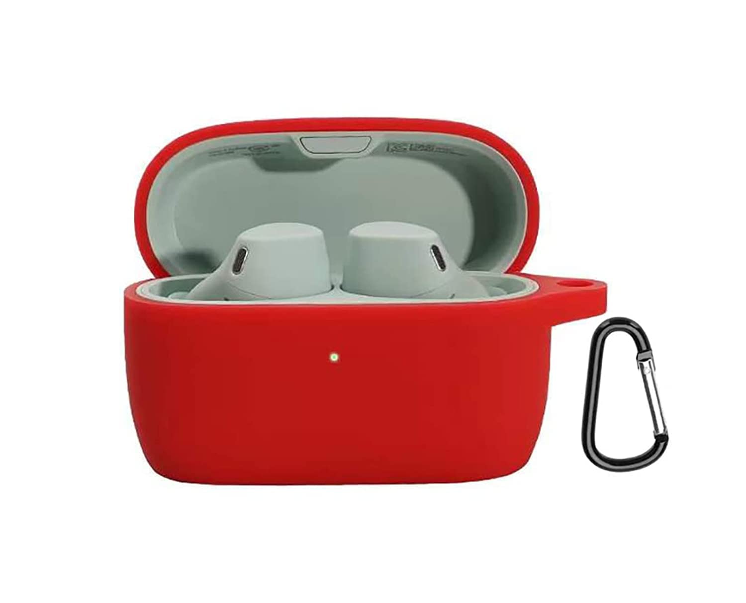 Case Compatible with Jabra Elite 4 Active, Shockproof Silicone Cover Earphone Pouch (Red)