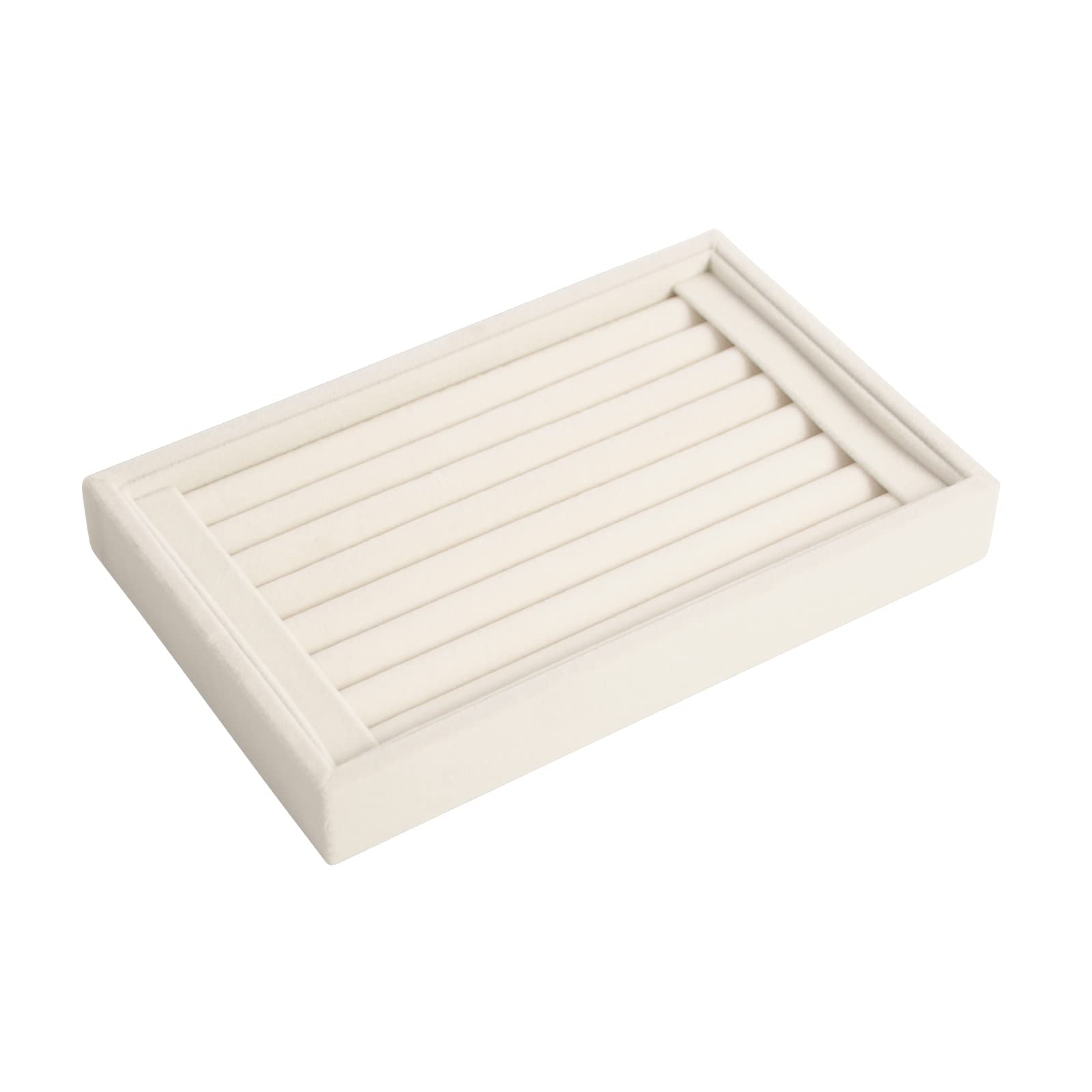 Pangkeep Soporte para anillos, bandeja organizadora de joyas, soportes para vender anillos y pendientes (beige)