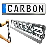 Die Konstruktion des Rahmens besitzt Feder, die die Montage von Kennzeichen mit verschiedener Höhe (von 108 bis 117 mm) erlaubt.