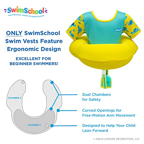 image for SwimSchool Ultra Swim Trainer – Heavy Duty Toddler Swim Vest Floatie