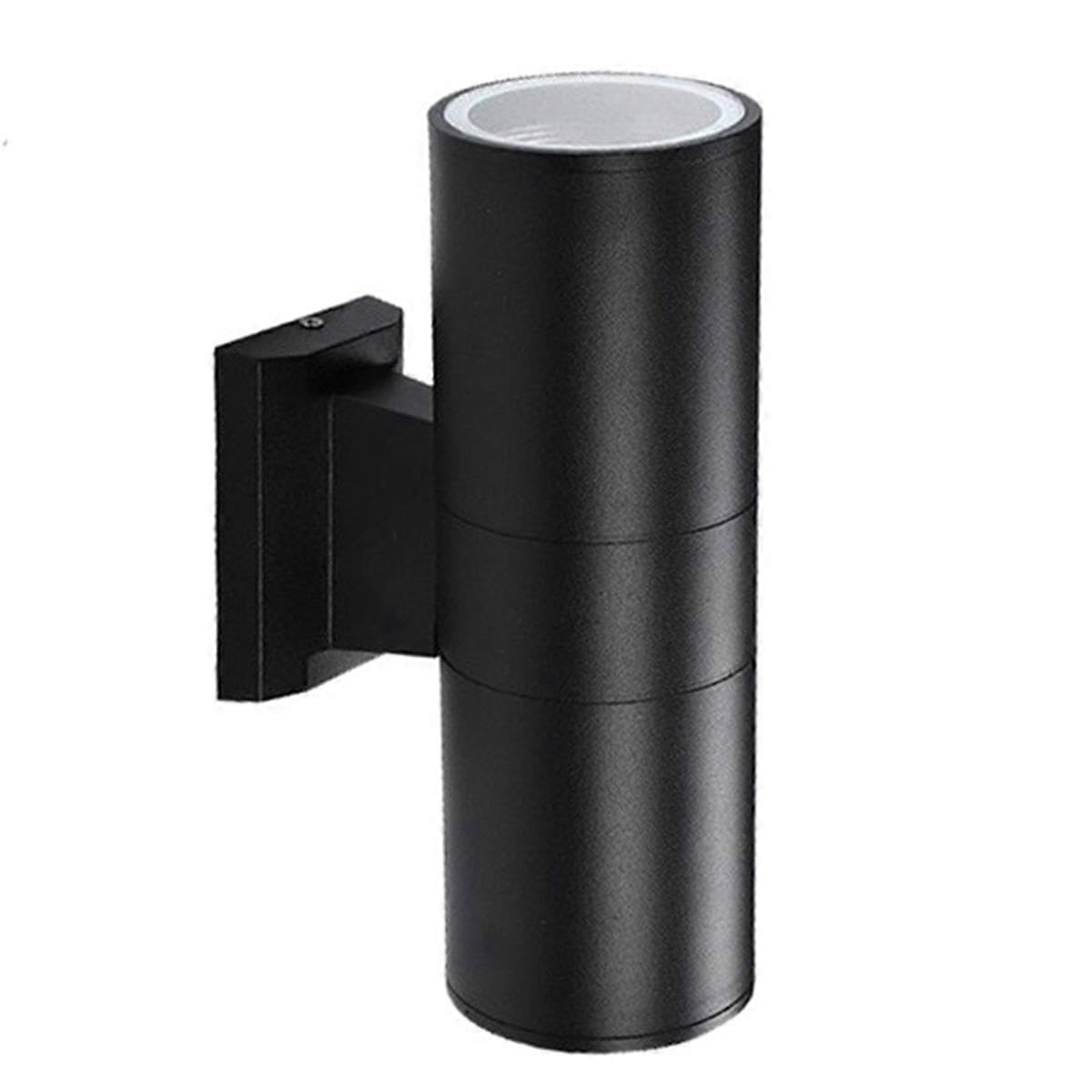 Joyhappst Image Color Outdoor Cylinder Wall Lights Porch Light, Up Down Lights, Matte Black Waterproof Wall Sconce, Exterior Light Fixture