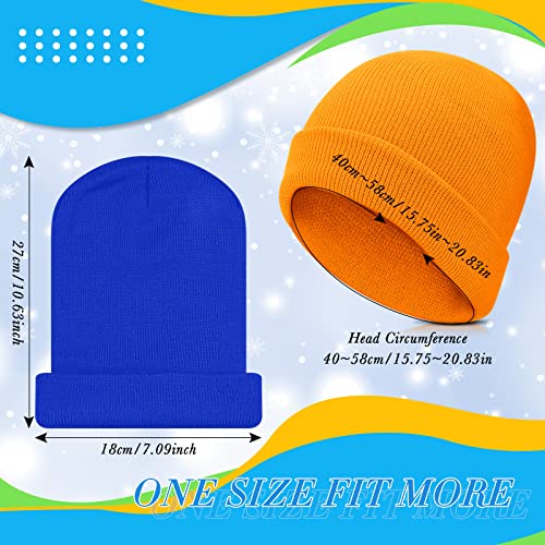 Image of Xtinmee 100 Pcs Kids Winter Beanie and Gloves Bulk Warm Knit Hat Stretchy Full Fingers Gloves Pack Unisex Cold Weather Set
