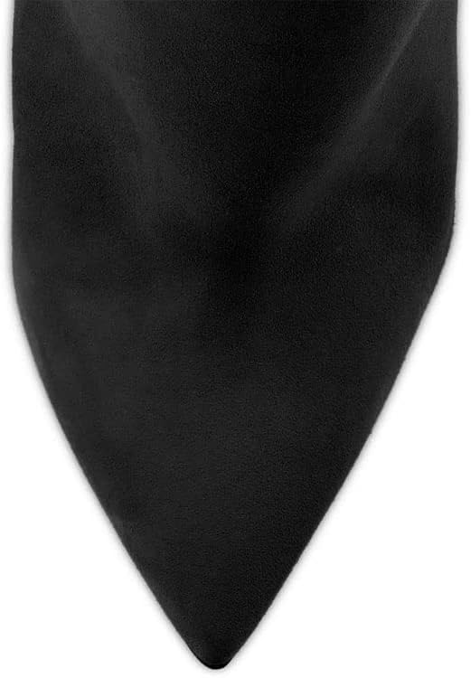 COLETER Women's Black Ankle Boots Closed Pointed Toe Stilettos Autumn Dress Booties - Image 2