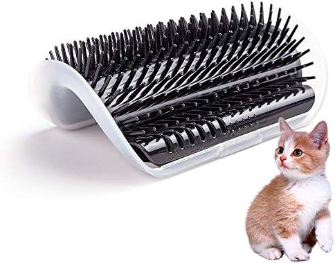 HATELI Self Cleaning Slicker Brush for Cat & Dog - Cat Grooming Brushes for Shedding Removes Mats, Tangles and Loose Hair Suitable Cat Brush for Long & Short Hair(Black)
