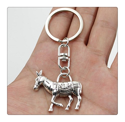 Fashion Car Keychain Silver Color Metal Key Chains Accessory, Vintage Donkey Key Rings - //coolthings.us
