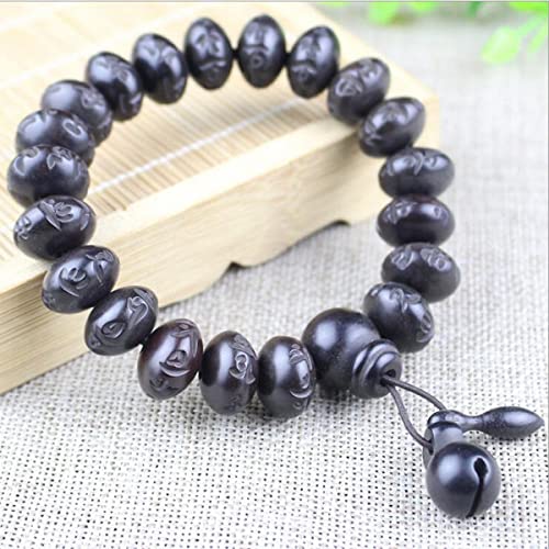 Image of Tibetan Buddhist Mala Buddha Bracelet Natural Wood Bead Bracelet Om Meditation Yoga Prayer Bracelets