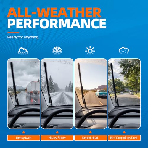 Image of 21 Wiper Blades 2 Pack Replacement for Jeep Grand Cherokee 2010-1999 Patriot 2017-2007 /Chrysler Corvette 2013-2005 /VW Beetle 2010-1999 +More Windshield Wiper Blades for My Car