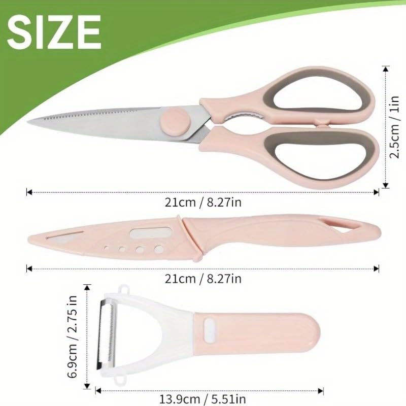 Set Cuchillos Cocina 3 Piezas Acero Inox Base miniatura 4