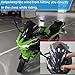 Midimttop Motorbike Windshield Windscreen Ninja 500 Front Fairing Parabrezza Air Spoiler Wind Deflector fit for KA&WA&SA&KI Ninja 500 /ABS/SE Accessories 2024 2025 (Black Smoke)
