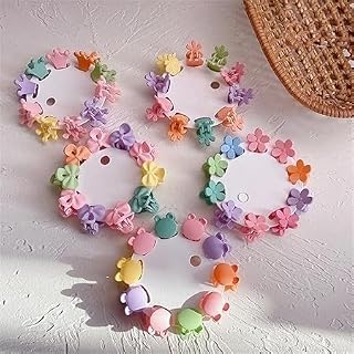 50 Pcs Mini Cute Colorful Hair Claws Set Small Plastic Jaw Cluture Strong Grip for Styling Braids Sections Kids Hairstyles... Price In India