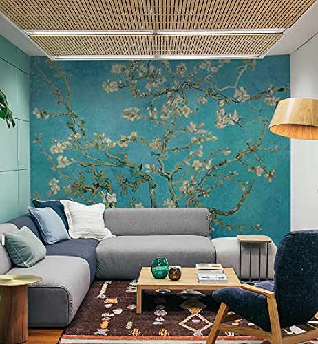 Almond Blossom Wallpaper Watercolor Floral Wall Mural (Style 1) #TOP1