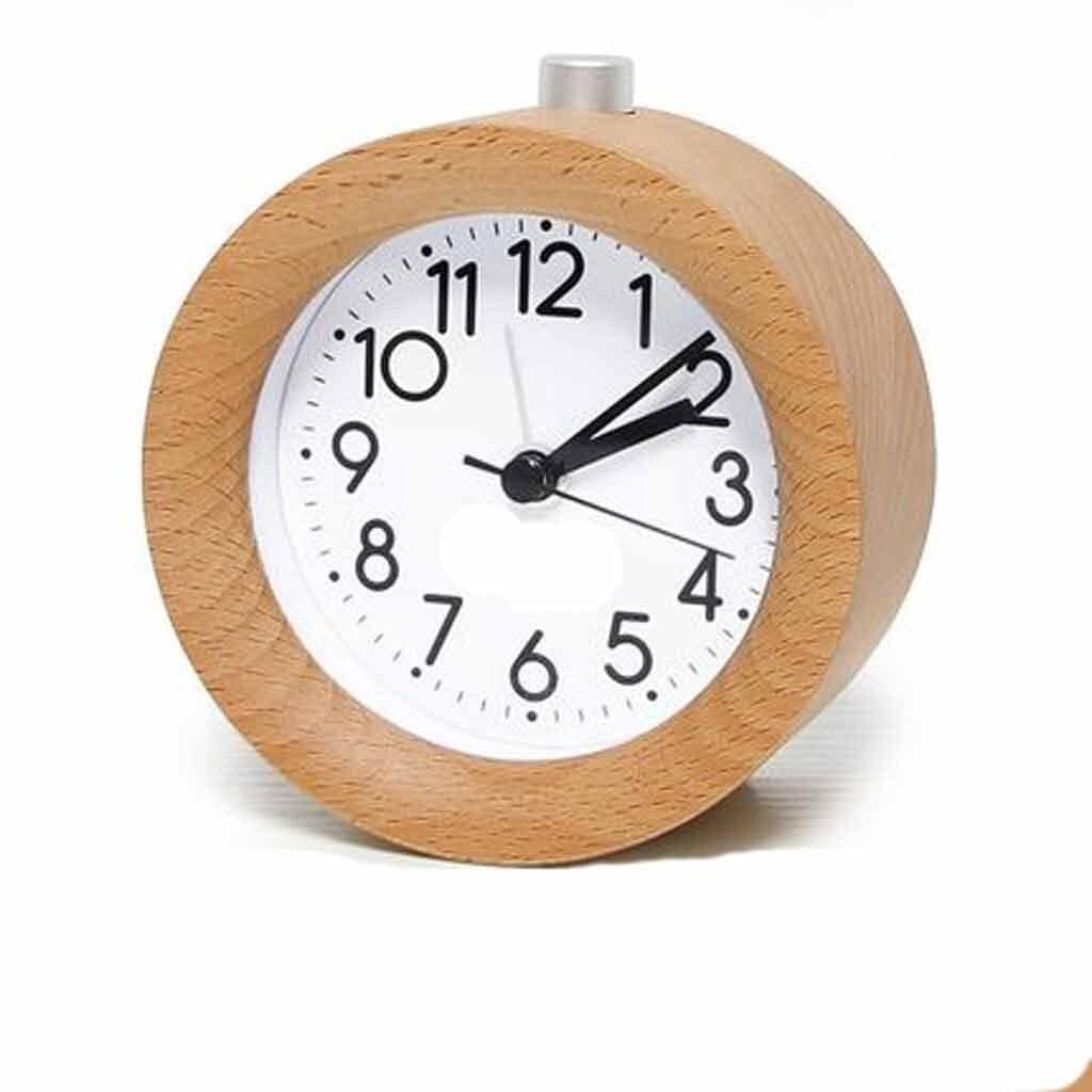 HUANGYANGZ En Childrens Bedside Alarm Clock Silent Backlight Large Numbers Punctual with Resin Base