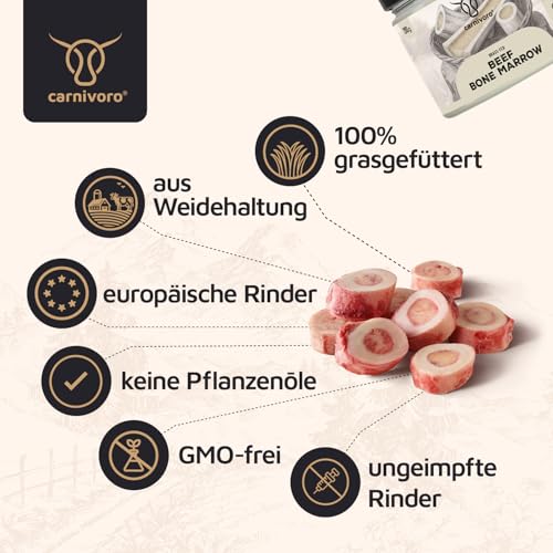 Carnivoro Rinderknochenmark - Beef Bone Marrow - 200g