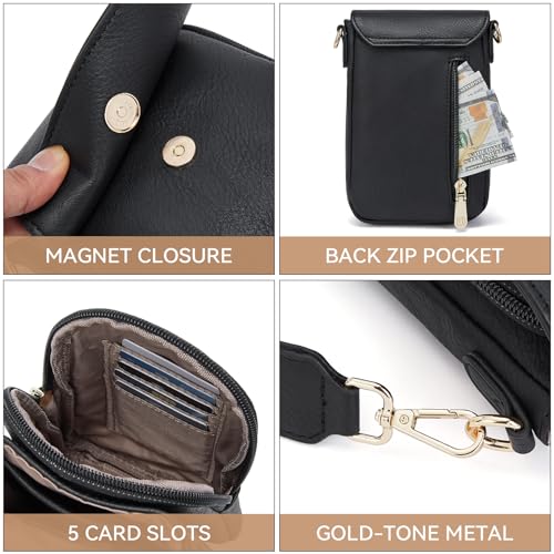 Image of BOSTANTEN Crossbody Bags for Women Cell Phone Purse Leather Wallet Handbags with Card Slots