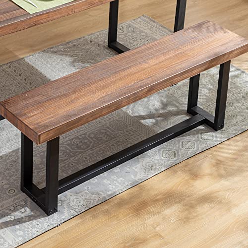 St.mandyu 72" Solid Wood Dining Table For 8-10 Person, Modern Farmhouse Kitchen Table With Metal Frame, Sturdy Breakfast Table For Living/Dining Room,Office Desk, Brown #TOP6