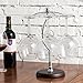 MyGift 6-Hook Countertop Wine Glass Holder, Artistic Freestanding Silver Tone Metal Stemware Rack with Elegant Scrollwork Design
