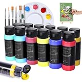 Acrylic Paint, 12 Colors Acrylic Paint Set, 2oz/60ml Water-Based Acrylic Paint, Waterproof Permanent