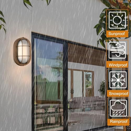 Lampe d'extérieur LED bronze variable 6W 450lm étanche pour façade maison - 3