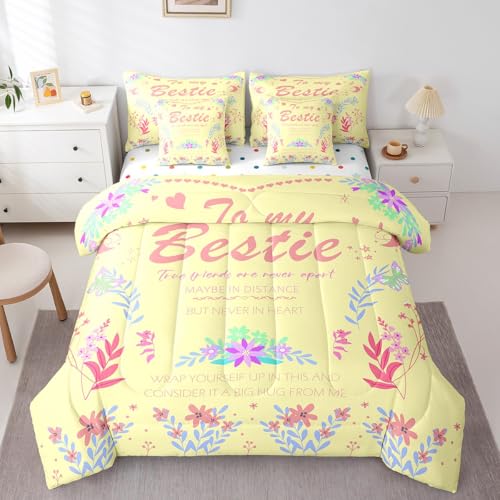 Erosebridal Kids Queen Comforter Set 7P Floral Bedding