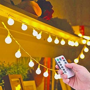Battery Fairy Lights,String Lights Battery Operated with 8 Lighting Modes 5M 50 Warm White Waterproof Battery Operated…