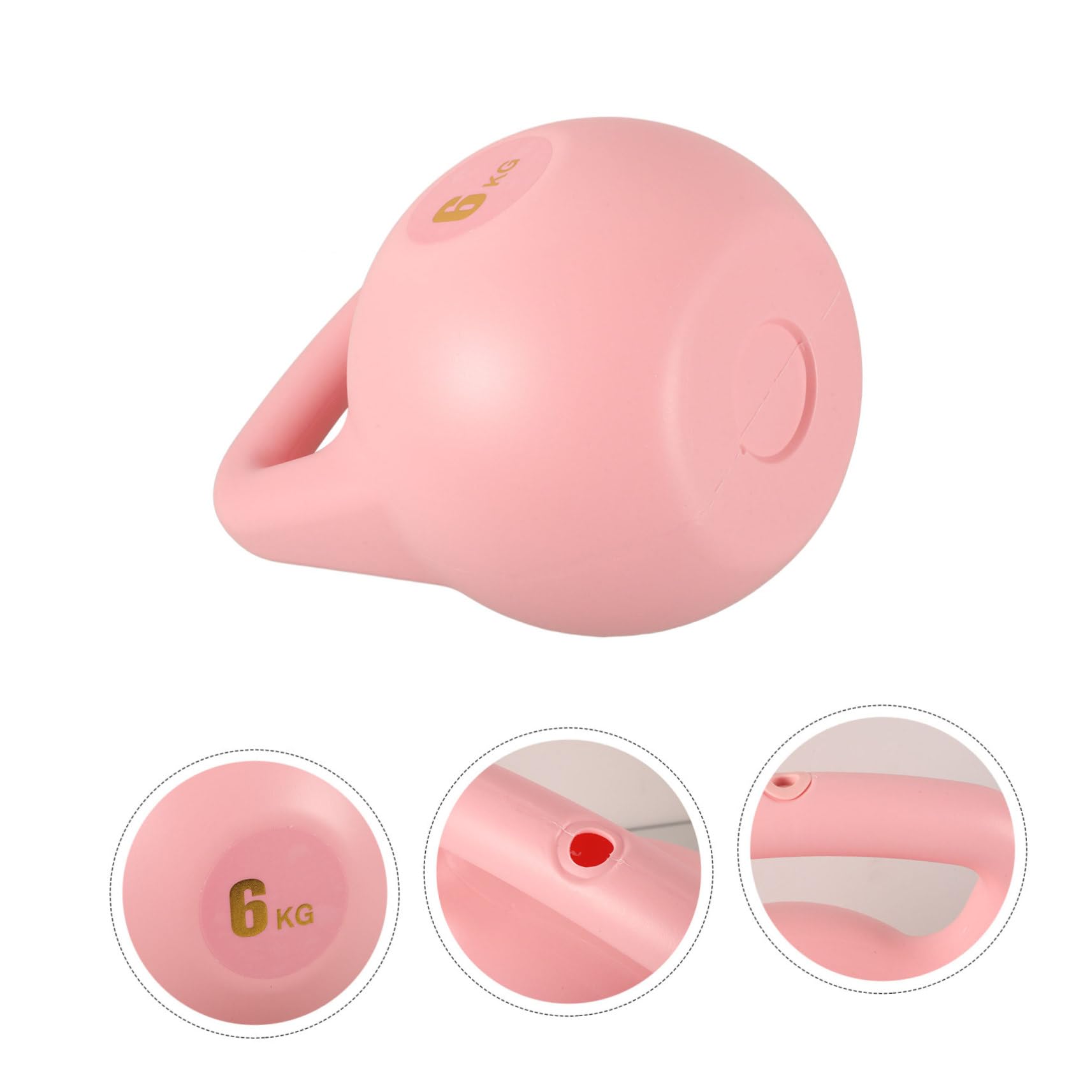 Kettlebell Morbido 6kg per Allenamento Fitness Rosa | Pe, Impugnatura Antiscivolo, Uso Domestico, Esercizi Full Body e Forza