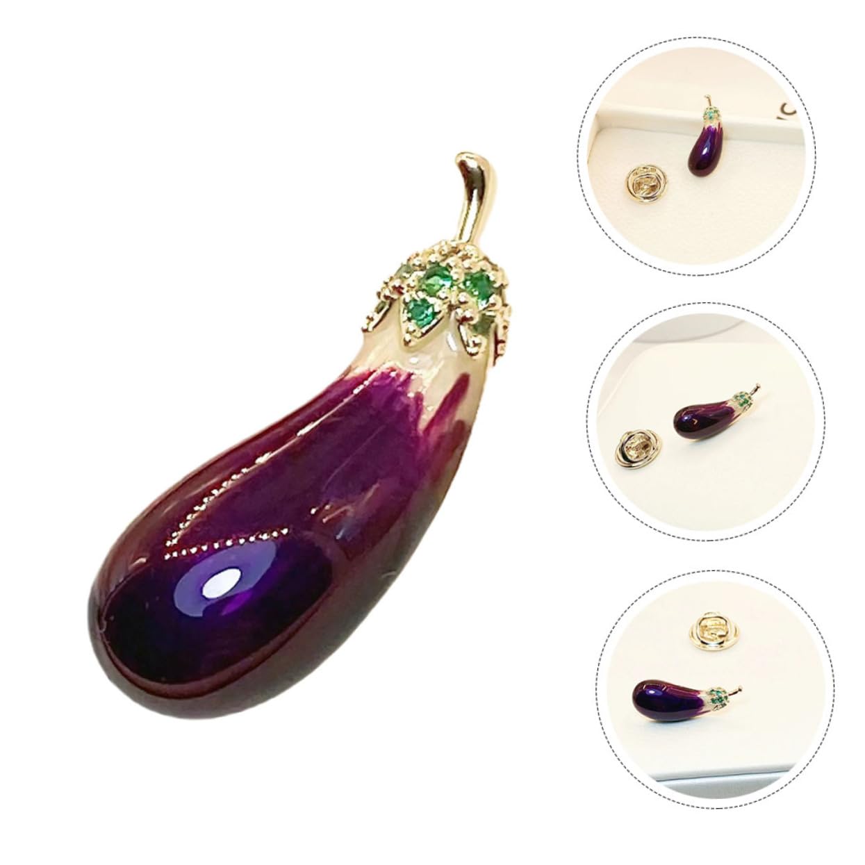 CALLARON spilla di melanzane spilli a testa per la creazione di gioielli anello sciarpa spilla per uomo spilla per abbigliamento distintivo per le donne accessori donna rame Violet