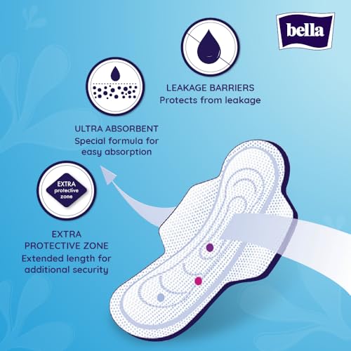 Bella Classic Maxi Softi Pads For Women|Sanitary Napkins|For Sensitive Skin|28 Cm Long|With Wings|Breathable|Extra Protective Zone|For Rash Free Period|Comfort Cussion|Pack Of... - Image 5