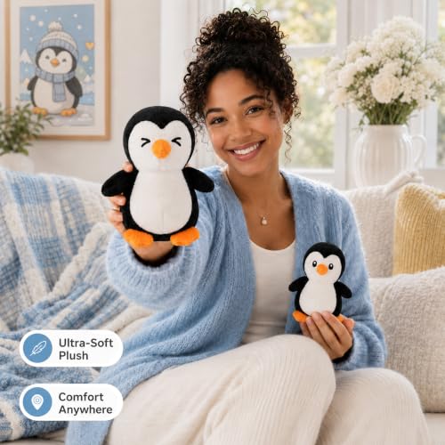 Image of Emotional Support Penguins Set of 5, Cute Stuffed Animals with Unique Personalities, Squishy Comfort Companions, Funny Gifts, Collectible Cute Stuff, Desk Buddies for Friends Penguin Lover (Penguin)