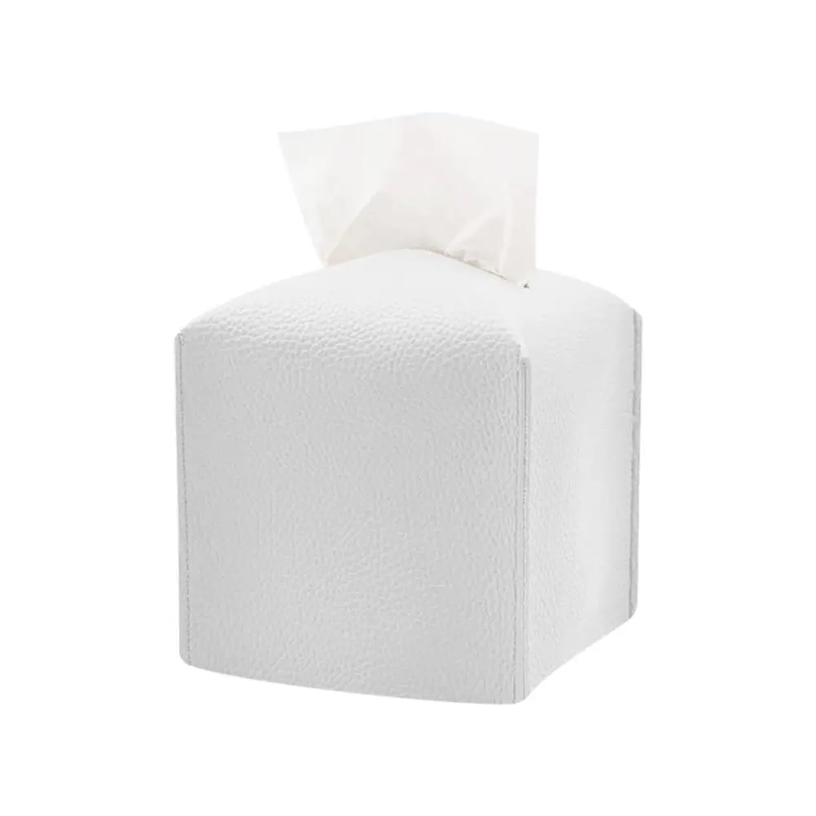 Eefpxwtz Color 2 Household Square Tissue Box， Leather Square Tissue Box Holder Napkin Storage Soild Color Dispenser Case(Color 2)