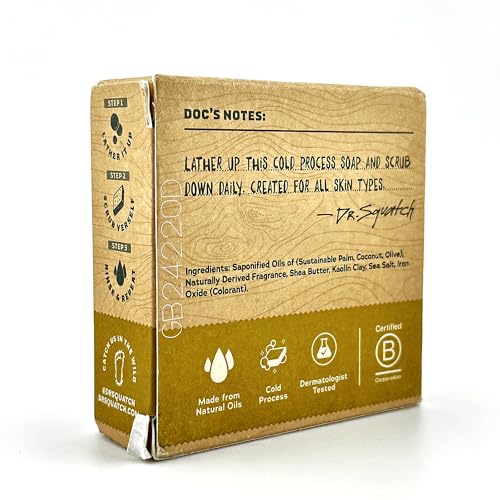 Dr. Squatch All Natural Bar Soap for Men with Zero Grit, Gold Moss