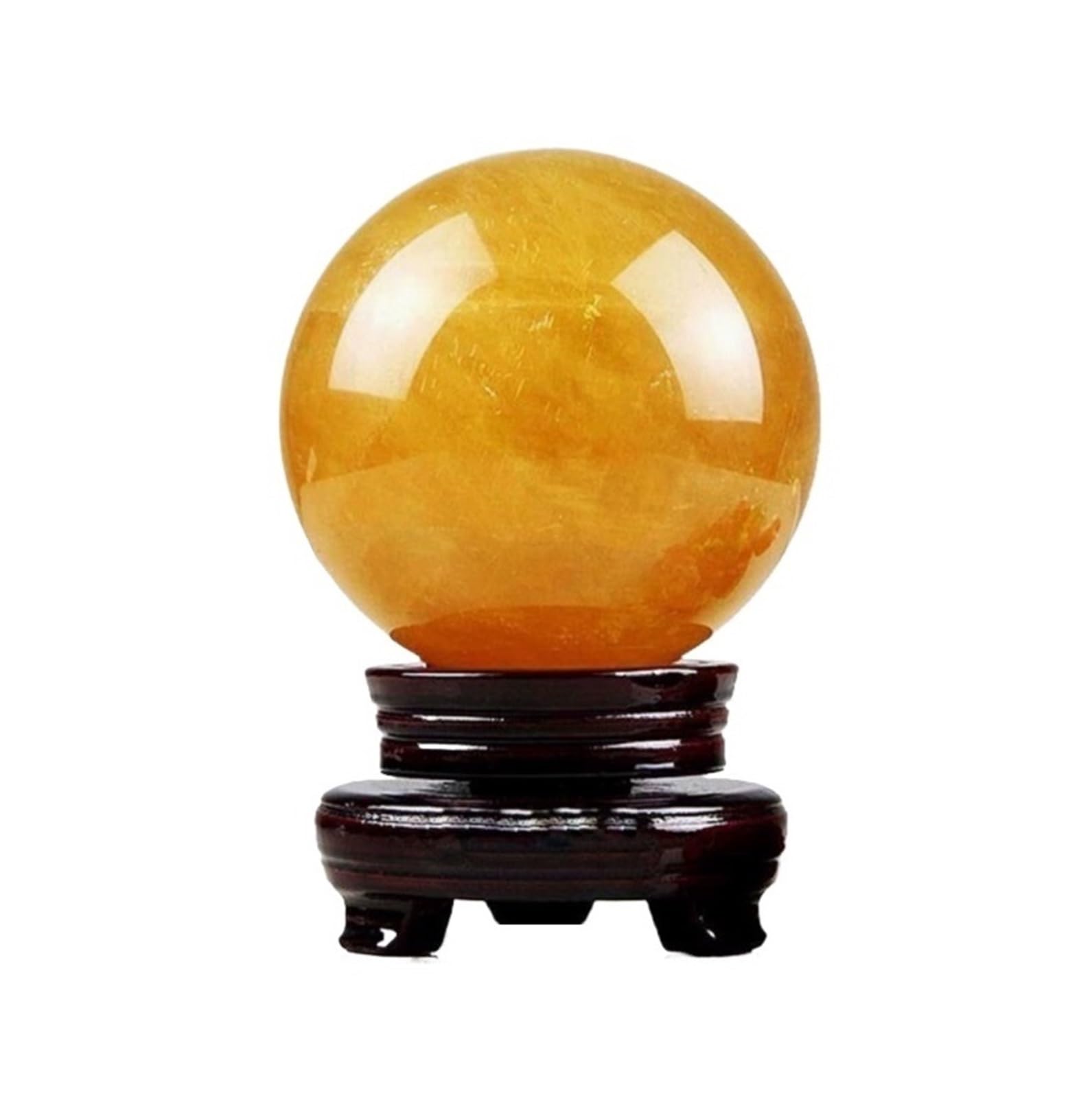Boule Cristal Boule De Calcite Naturelle, Ornements, Statue Sphère en Pierre Polie, Souvenirs Décoration for La Maison Décoration Maison(10cm)