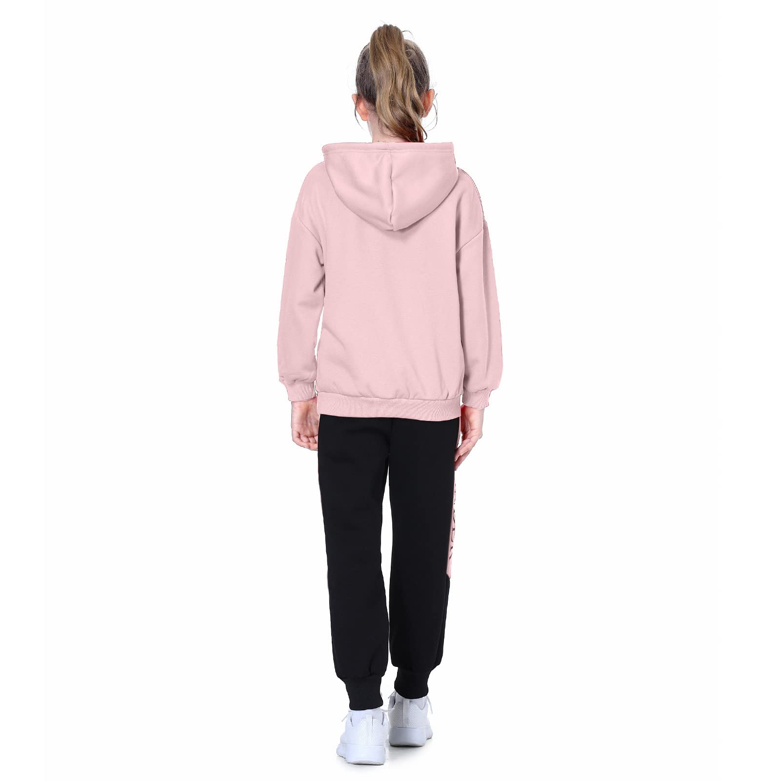 Survêtement Ensemble Fille Costumne Sport Jogging Sweat-Shirt Encapuchonné Pull + Pantalon de Sport Hoodies 2 Pièces Vêtement d'automne Printemps