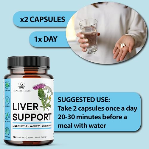 Liver Cleanse & Repair Formula - Herbal Liver Support Supplement with Milk Thistle Dandelion Root Turmeric, Artichoke Extract for Liver Health - 120 Count - Image 6